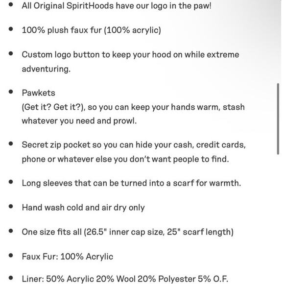 SpiritHoods Kodiak grizzly bear hat hoodie warmer hood OS one size unisex - Picture 8 of 16